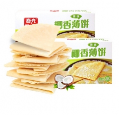 春光食品海南特产休闲零食薄脆饼干椰香薄饼105g*4盒早餐代餐